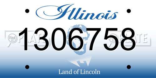 1306758 Illinois License Plate
