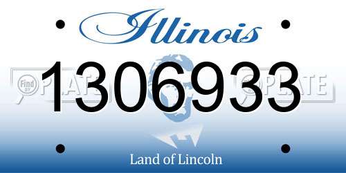 1306933 Illinois License Plate