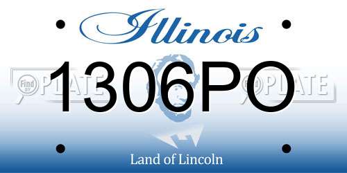 1306PO Illinois License Plate