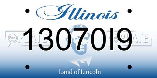 13070I9 Illinois License Plate