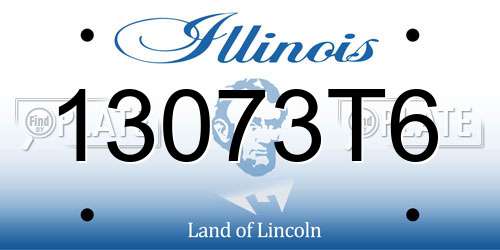 13073T6 Illinois License Plate