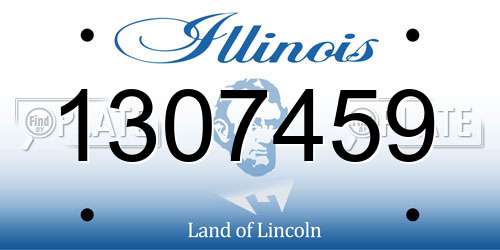1307459 Illinois License Plate
