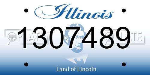 1307489 Illinois License Plate