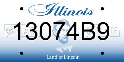 13074B9 Illinois License Plate