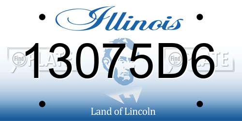 13075D6 Illinois License Plate