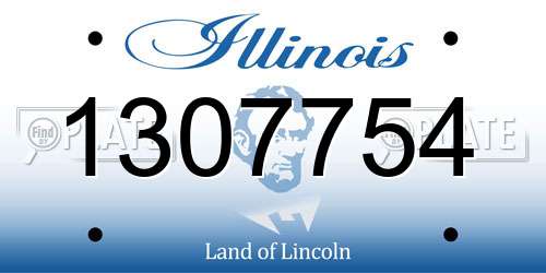 1307754 Illinois License Plate