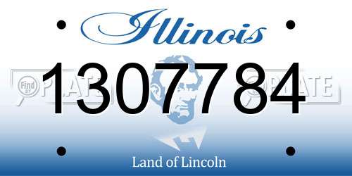 1307784 Illinois License Plate