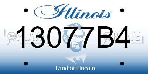 13077B4 Illinois License Plate