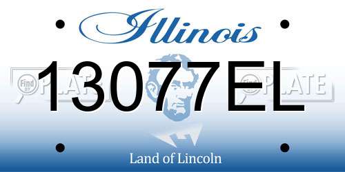13077EL Illinois License Plate