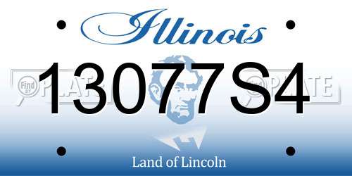 13077S4 Illinois License Plate