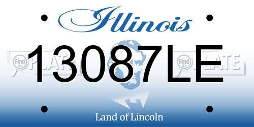 13087LE Illinois License Plate