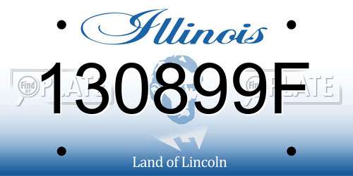 130899F Illinois License Plate