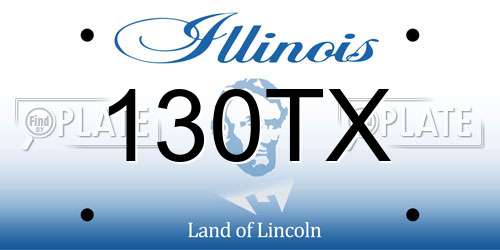 130TX Illinois License Plate