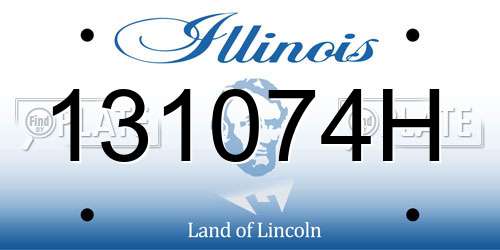 131074H Illinois License Plate