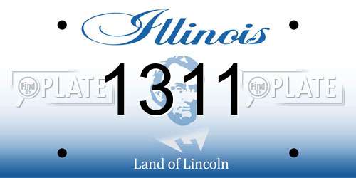 1311 Illinois License Plate