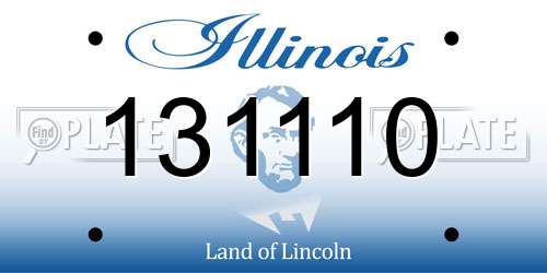 131110 Illinois License Plate