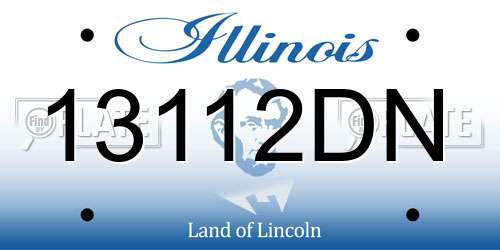 13112DN Illinois License Plate