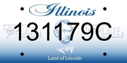 131179C Illinois License Plate
