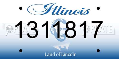 1311817 Illinois License Plate