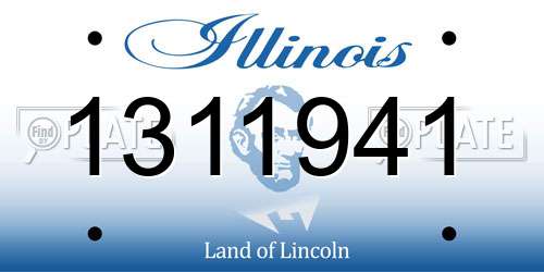 1311941 Illinois License Plate