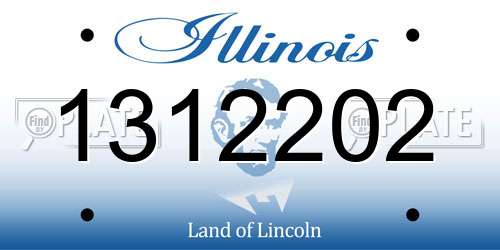 1312202 Illinois License Plate