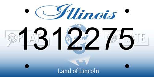 1312275 Illinois License Plate