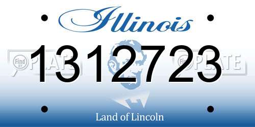 1312723 Illinois License Plate