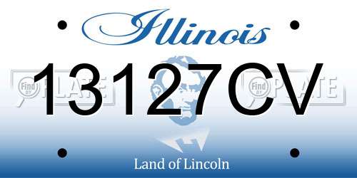 13127CV Illinois License Plate