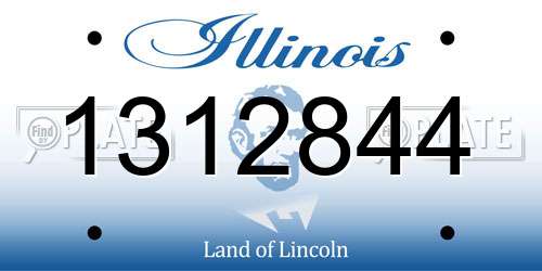 1312844 Illinois License Plate