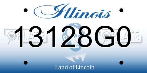 13128G0 Illinois License Plate