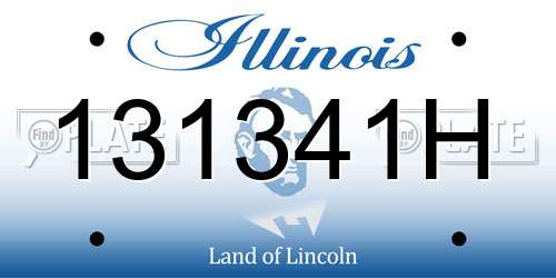 131341H Illinois License Plate
