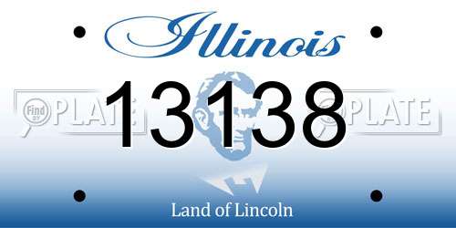 13138 Illinois License Plate