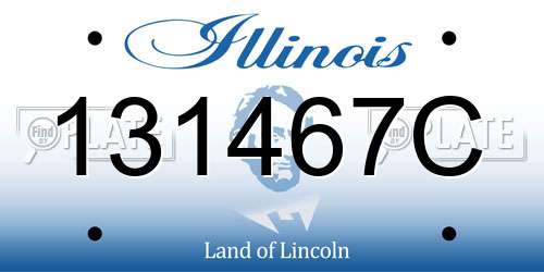 131467C Illinois License Plate