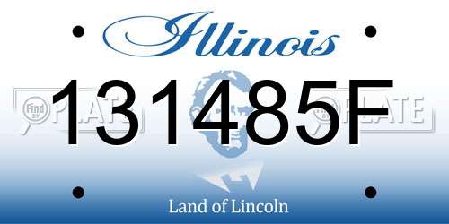131485F Illinois License Plate