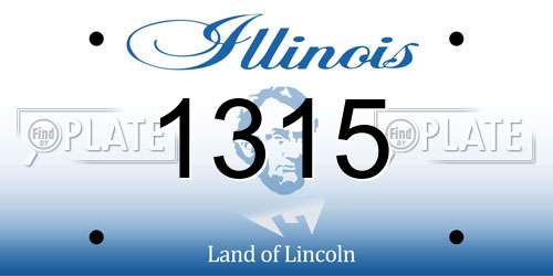 1315 Illinois License Plate