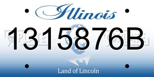 1315876B Illinois License Plate