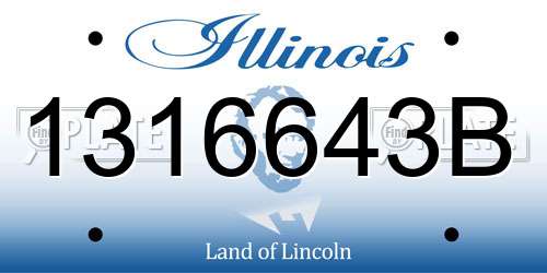 1316643B Illinois License Plate