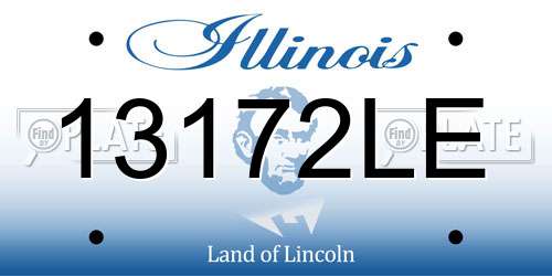 13172LE Illinois License Plate
