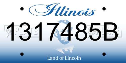 1317485B Illinois License Plate