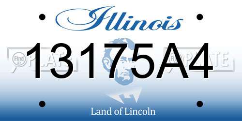 13175A4 Illinois License Plate