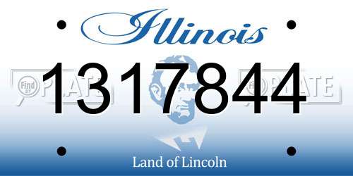 1317844 Illinois License Plate