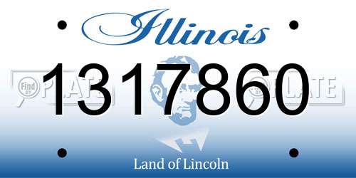 1317860 Illinois License Plate