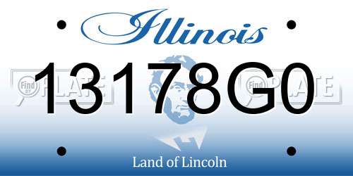 13178G0 Illinois License Plate
