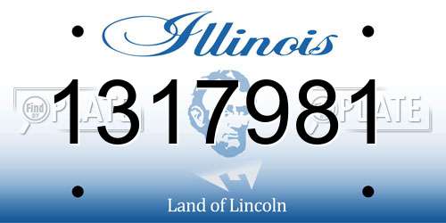 1317981 Illinois License Plate