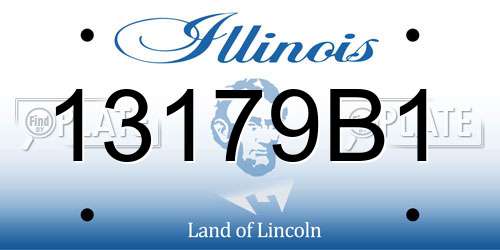 13179B1 Illinois License Plate