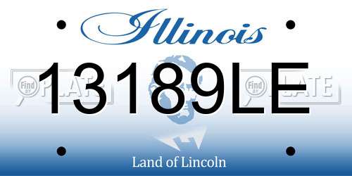 13189LE Illinois License Plate