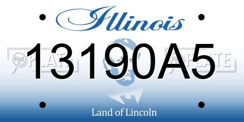 13190A5 Illinois License Plate