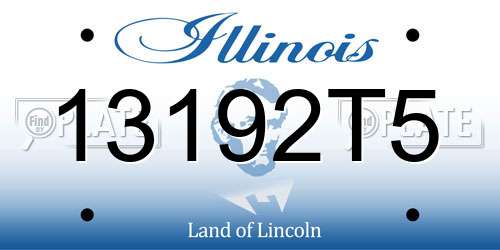 13192T5 Illinois License Plate