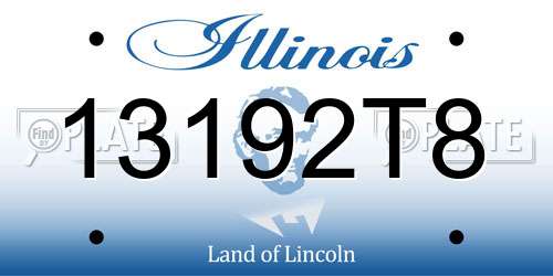 13192T8 Illinois License Plate