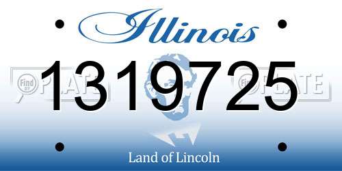 1319725 Illinois License Plate